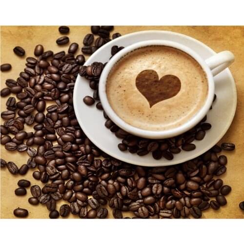 Explosion models DIY Diamond Painting Crystal Cross Stitch Diamond Embroidery Square Drill Home Decor pattern Love Coffee H356