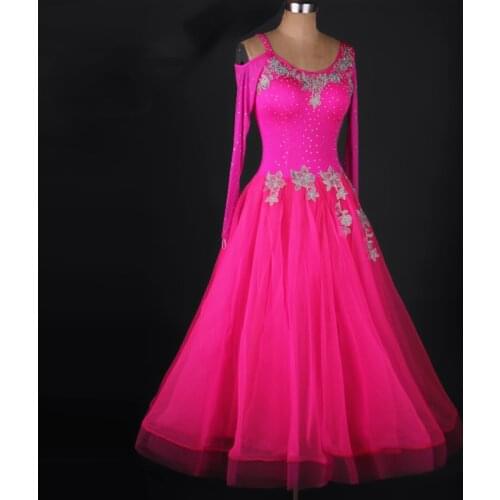 Lady Dancing Dress Girls Ballroom Dancing Suit Hand Made Female Waltz Dancing Costumes High-end Dance Competition Dress D-0143