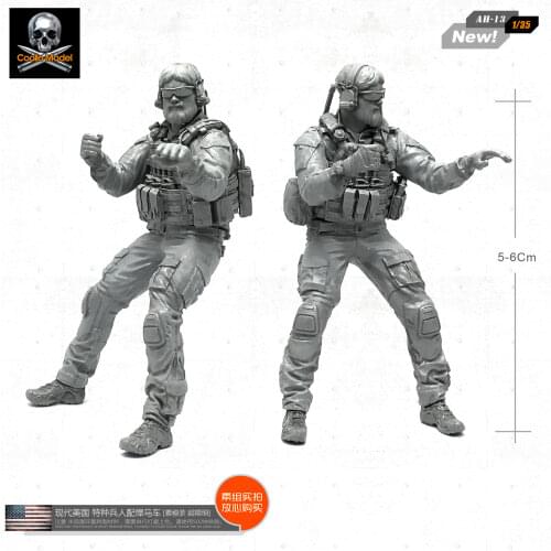 1/35 Resin Figure Soldier Model kits Us Special DIY self-assembled AH-13