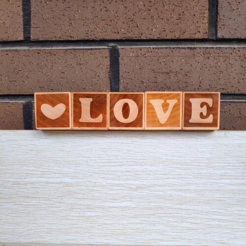 5pcs Nordic Style Wooden Alphabet Letters Love Blocks For Nursery Bedroom Photo Shoot Decoration Home Decor Housewarming Gift