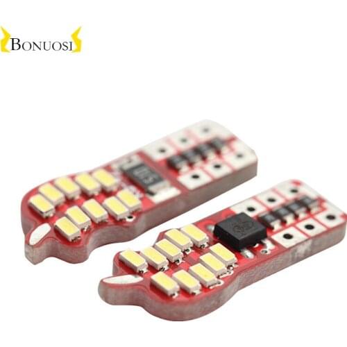 5x Apple Lights Car 3014 T10 W5W 194 LED Canbus No Error Light Auto Wedge Interior Clearance Light License Plate Lamp White 12V