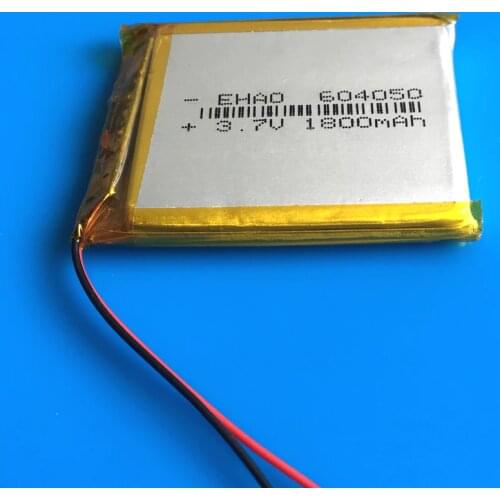 604050 3.7V 1800mAh lipo polymer lithium rechargeable battery cells for MP3 GPS navigator DVD power bank Tablet PC keyboard PAD