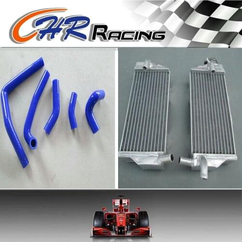 FOR HONDA CR250 CR250R 2-STROKE 2005-2007 ALUMINUM RADIATOR & 5PCS SILICONE HOSE