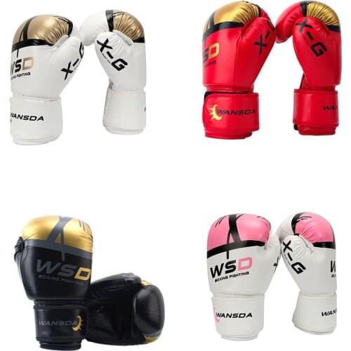 1 Pair Kids/Adult Women Men Boxing Gloves Sandbag Punch Training Muay Thai Karate Fight Mitts Gloves