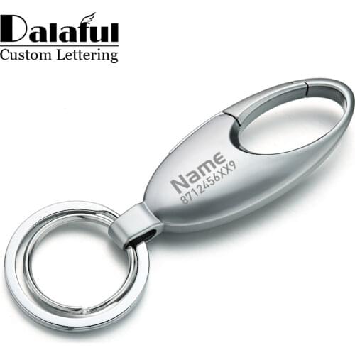 Custom Lettering Keychains Men High Quality Keyrings Engrave Name Customized Logo Personalized Gift Key Chains Ring Car K382