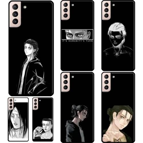 Attack on Titan Eren Yeager Case For Samsung Galaxy S20 FE S9 S8 S10 S20 Plus Note 10 Note 20 S21 Ultra Phone Cover