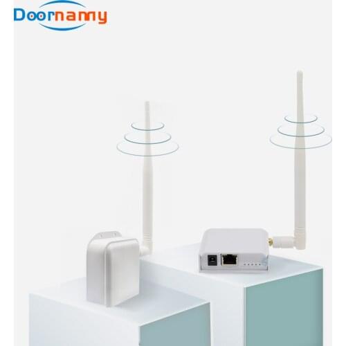 Doornanny Wireless Transceiver Point Ethernet Port Bridge Kit Outdoor Connection Long-Range 1 KM for Security IP Camera