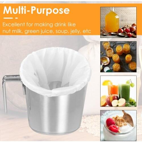 Soy Milk Wine Filter Bag Nut Milk Bag Tea Coffee Oil Yogurt Filter Net Mesh Kitchen Food Reusable Nylon Filter Bags Strainer