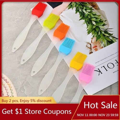 BBQ Tools Accessories 1PC Pastry Basting Brushes Set Silicone Heat Resistant Home Kitchen Outdoor Cooking BBQ Grill Baking Brush