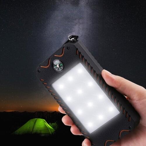 Camping Compass Solar Portable Power Source Outdoor New Three Camping Lamp Charging Treasure Tent Night Fish Luring Lamp