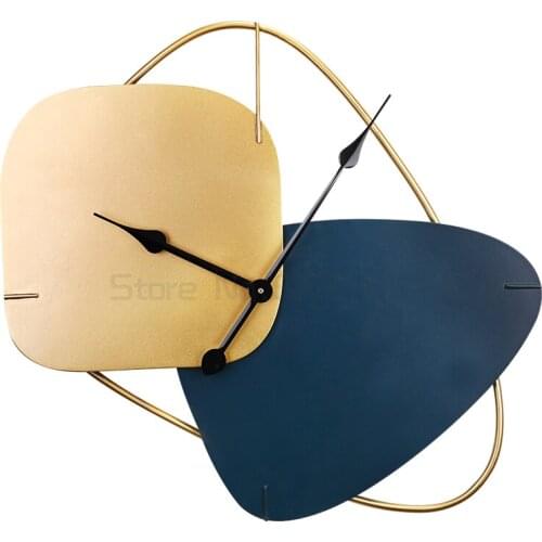 Color matching metal wall clock bedroom office wall decoration clock creative electronic clock wall decoration
