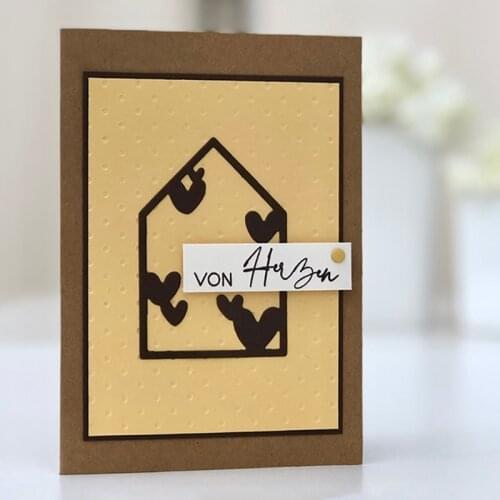 Metal Cutting Dies Heart Tag Set Knife Blade Die Mold Stencils for Craft Scrapbook Greeting Card Making Decorative Die Template