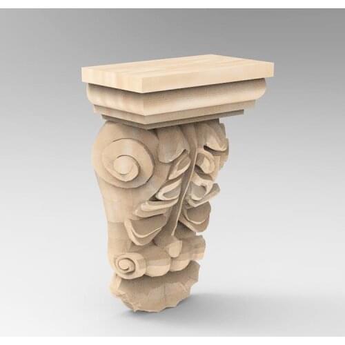 3D STL Model Supports Stands Legs for CNC Router Aspire Artcam Part of Corner or Column Carving Machine Relief _ decor 826