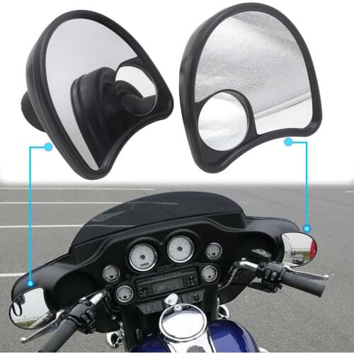 Motorcycle Rearview Black Blind Spot Fairing Mount Mirrors For Harley 14-Later Touring Street Electra Glide Trike Models FLHX