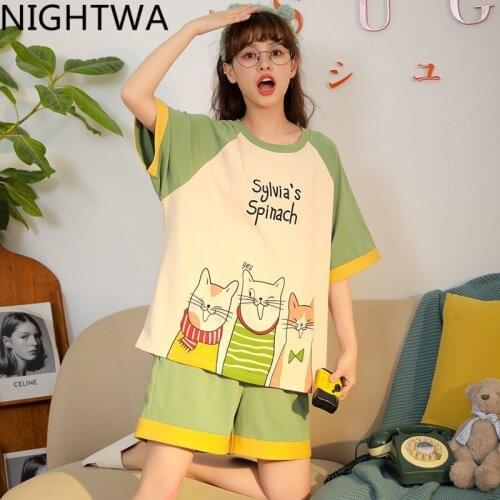NIGHTWA Women's Cotton Pajamas