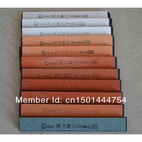 New 11pcs/set Abrasive stone Polishing stone Knife stone for Professional Knife Sharpener System Fast shipping 80-3000
