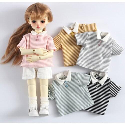 HOUZIWA New BJD Doll Accessories Doll T-Shirt Clothes For Doll 1/6