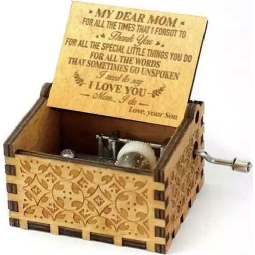You Are My Sunshine-Wooden Engraved Music Box Gift for Mom/Dad To Daughter/Son Music Boxes Home Decor