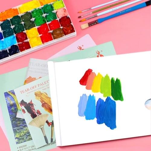 LING YUN Disposable Tear-Off Palette No Wash A3/A4 Toning/Paint Paper/Palette/Pad/Book Watercolor/Gouache/Acrylic/Oil Painting