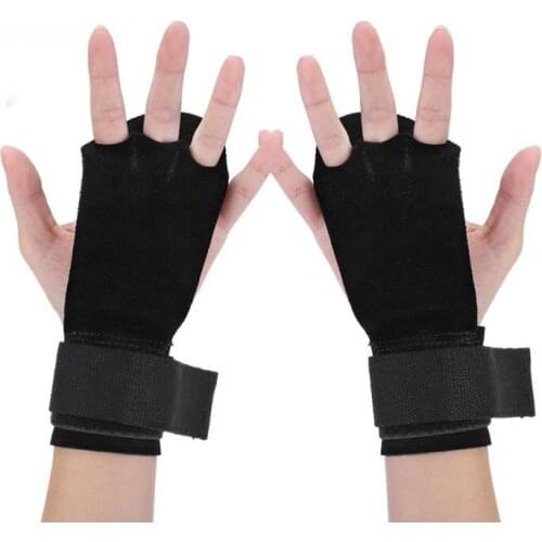 Hand Gloves Grip Wrist Wrap PU Leather Finger Protector Cover Belt for Gym Posture Corrector Support Corset For Man Woman Health