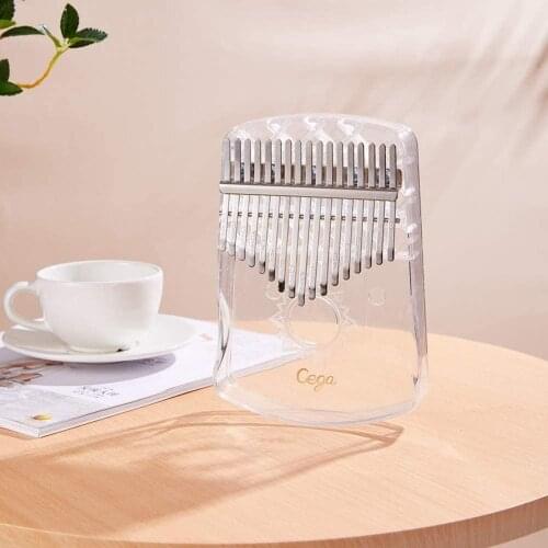 Kalimba 17 Keys Thumb Piano,Portable Transparent ABS Mbira Artwork Finger Mbira for Kids Adult Beginners Professional