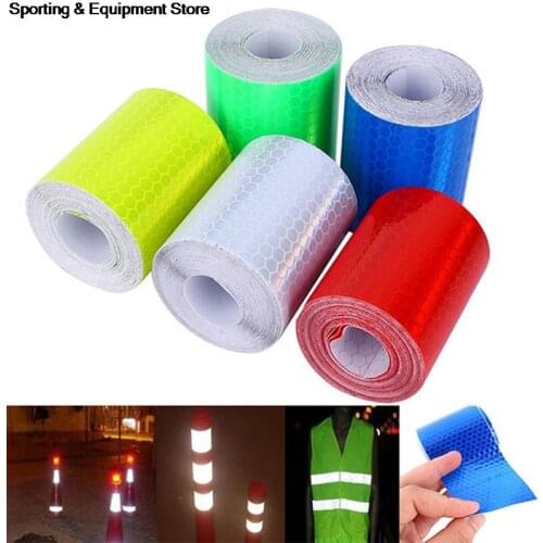 High Visibility Warning Mark Reflective Tape Car Wheel Rim Shape Safety Reflector Strip Self Adhesive Bike Sticker 5 Color