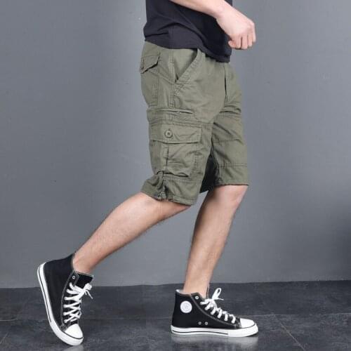 Fahison Military Cargo Shorts Mens Camouflage Tactical Shorts Men Cotton Work Casual Male Short Pants Plus Size 5XL