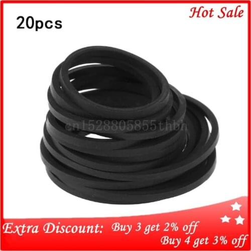 20PCS 25-170mm Assorted Common Rubber Belt Mix Cassette Tape Drive Belt for DVD 1.5mm Width