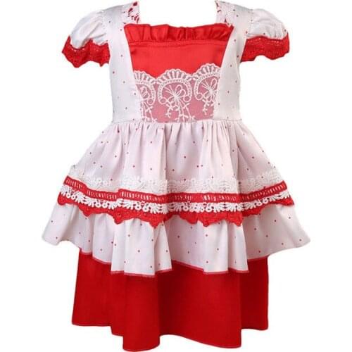 Little Girls Christmas Dress Baby Girls Kids Princess Dresses Lace Pageant Party Dress Xmas Costume Clothing