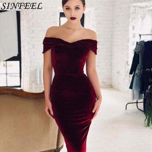 Sexy Slash Neck Off Shoulder Velvet Women Dress Short Sleeve Summer Bodycon Party Club Womens Dress Clothes vestido feminino