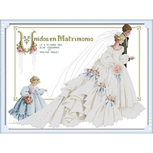 "Wedding(3) " cross stitch kit cartoon 14ct 11ct count print canvas stitching embroidery DIY handmade needlework