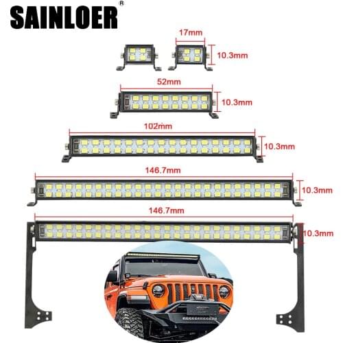 RC Car Roof Lamp 24 36 LED Light Bar for 1/10 RC Crawler Axial SCX10 90046 90060 SCX24 Jeep Wrangler JK Rubicon Body