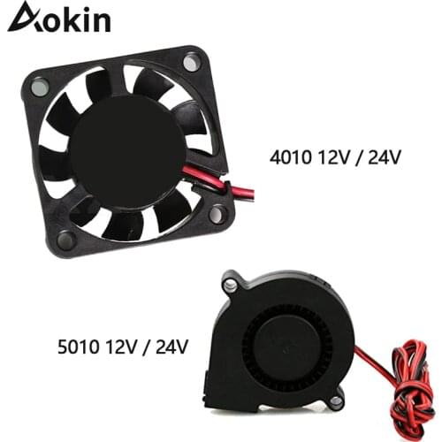 3D Printer Cooling fan 12V 4010 5010 mm radial fan With 2Pin Dupont Wire Cooler Multiple options DC 12 24V Cooling Fan