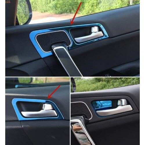For KIA kx5 2017-2019 stainless steel Inner door handle Decorative frame Anti-scratch protection decoration car accessories