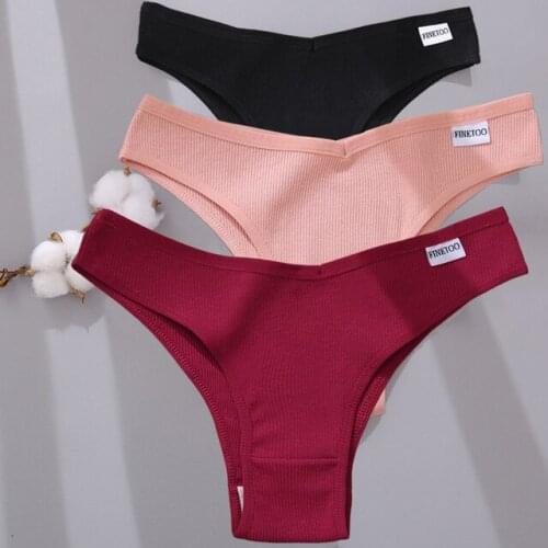 2021 Women Cotton Brazilian Panties M-XL Comfortable Thongs Underwear Women Bikini Underpants Sexy Low-rise Girl T-back Panty