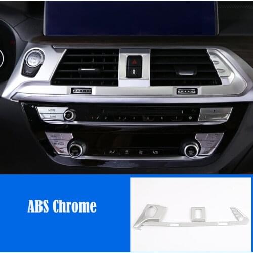ABS Plastic Chrome Styling For BMW X3 G01 X4 G02 2018 2019 accessories Car middle air outlet Switch Decoration Cover Trim
