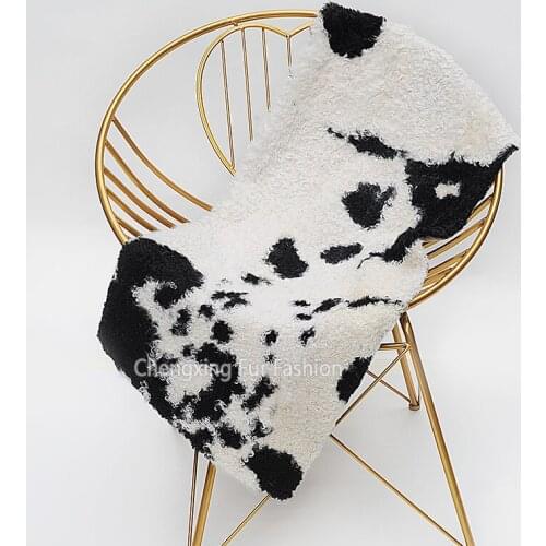 CX-D-154B Handmade Home Decoration Lambskin Blankets Carpet Rugs Real Sheep Fur Blanket