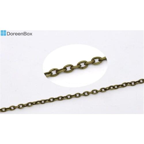 Doreen Box Lovely 10M Bronze Tone Links-Opened Cable Chains 2x3mm (B08983)