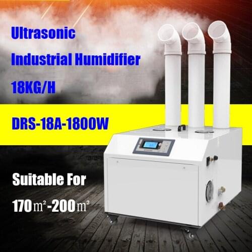 DRS-18A Industrial Ultrasonic Air Humidifier 1800W Mist Maker for Factory Workshop Intelligent Automatic Air Humidifier
