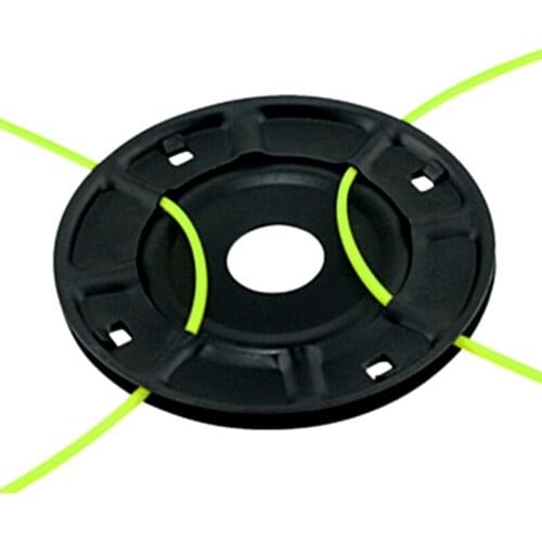 Universal Iron Grass Trimmer Head With 4 Lines Brush Cutter Head Thread Nylon Grass Cutter Line Head Lawn Mower Silver Garden