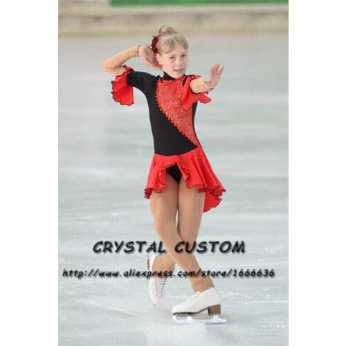 Hot Sales Ice Figure Skating Dresses Fashion New Brand Competition Child Figure Skating Dress Crystal DR3689