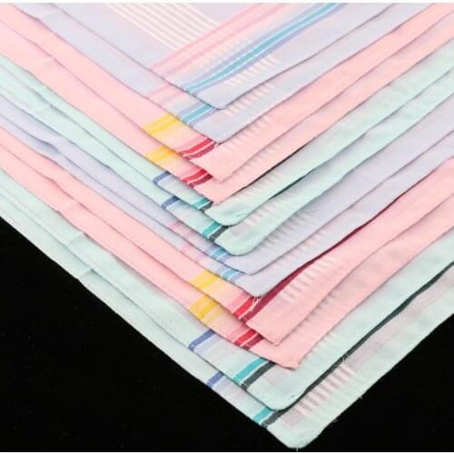 Pure Cotton Mens Soft Handkerchiefs Assorted Color Pack of 12 Gift Set