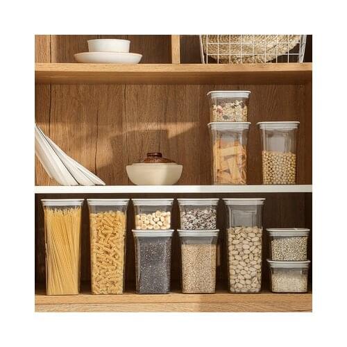 New sealed pot grain kitchen receive food grade transparent plastic box snacks dry tea storage tank containers food storage