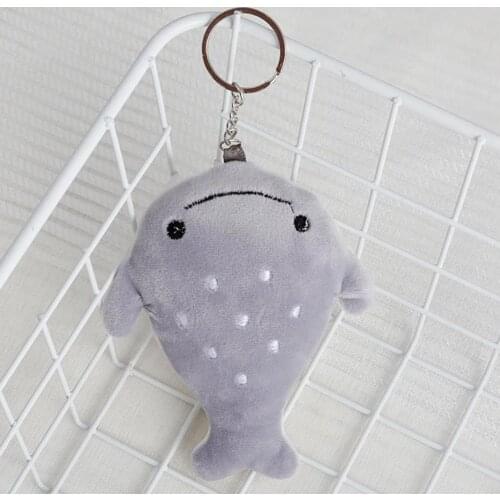 Bag Charms Backpack Purses Fur Pendant Stuffed Toy Keychain Mini Kawaii Stuffed Ocean Animal Fish Game Prize Dolls For Clip Doll
