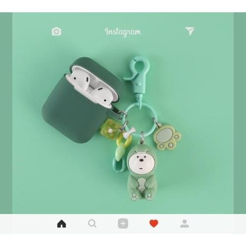 Luxury Super cute we are bear pink pig nose Bluetooth Wireless Earphone silicone Case For Apple AirPods 1 2 Headset cover