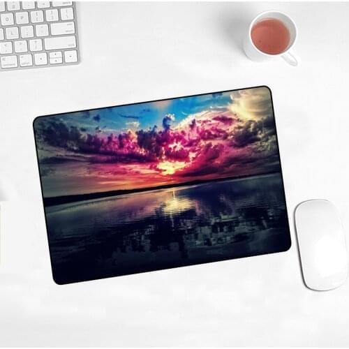 Blue Purple Cloud Hot Sell Small Size Mouse Pad Lovely Kawaii Cartoon Anti-slip Art Office Decoration Home MousePad Skipoem