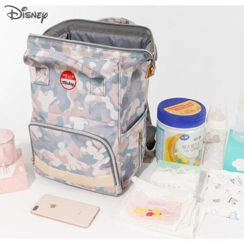 Disney Diaper Bag Backpack Maternity Baby Bag For Mom Nappy Bag Large Capacity Baby Organizer Stroller Nursing Bag For Baby Care