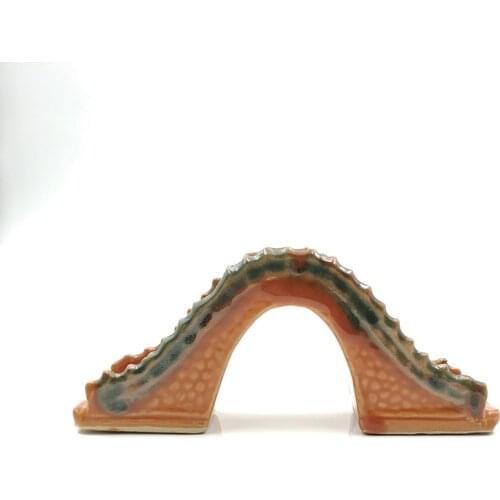 Aquarium Decoration Ceramic Jade Bridge Fish Tank Rockery Ornament Aquarius Adornment 1 piece