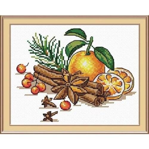 Top Customized Embroidery Lemon Berries and Spices China Cross Stitch Kits with 100% Cotton Floss & Free Shipping for Home Decor