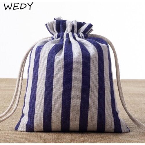 Japan Style Cotton Fabric Drawstring Bag Jewelry Packaging Wedding Bags Christmas Gift Drawstring Pouch Coins Keys Storage Bag